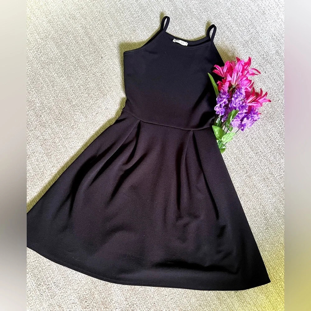 Olivia Rae Halter Fit & Flare Black Dress - Small